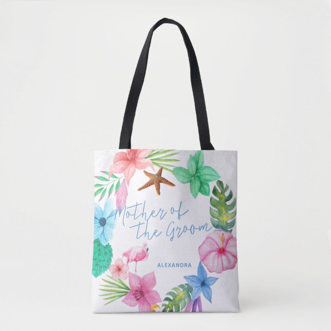 Tote Bag Luau mère mariage tropicale du marié (Devant)