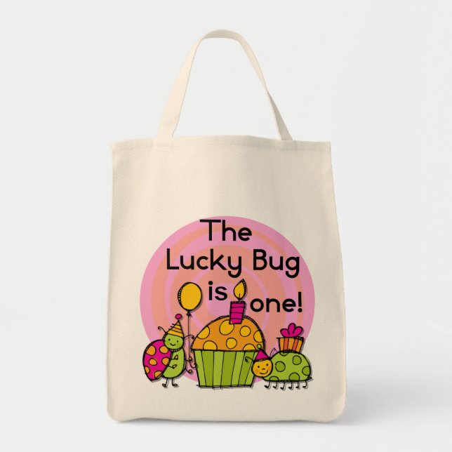 Tote Bag Lucky Bug Cupcake 1er Anniversaire Tshirts et cade (Devant)
