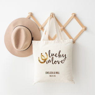 Tote Bag Lucky in Love Horseshoe Wedding Favoriser