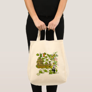 Tote Bag Lucky Leprechaun et son château irlandais