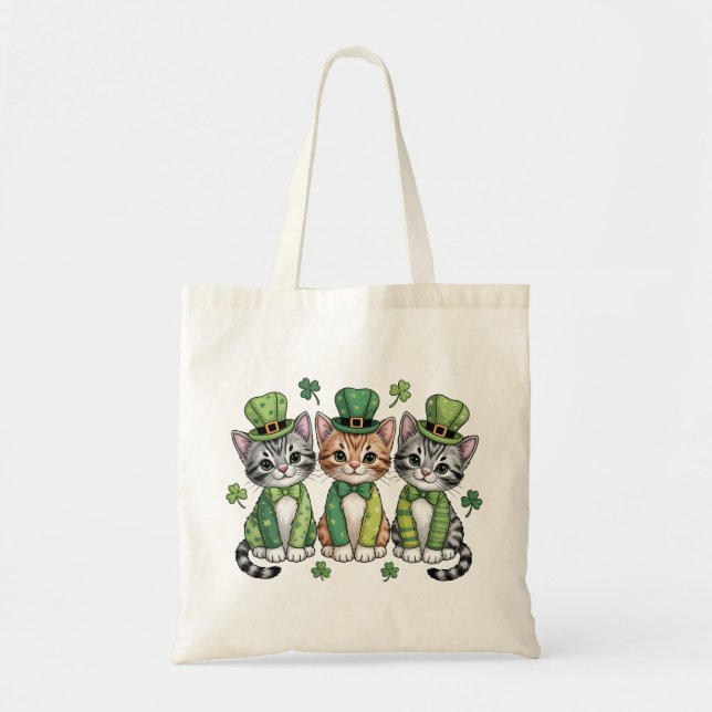 Tote Bag Lucky St. Patrick’s Day Kittens-47474 (Devant)