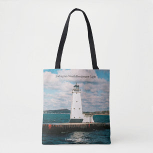 Tote Bag Ludington North Breakwater Light partout sur le sa