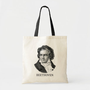 Tote Bag Ludwig van Beethoven, noir