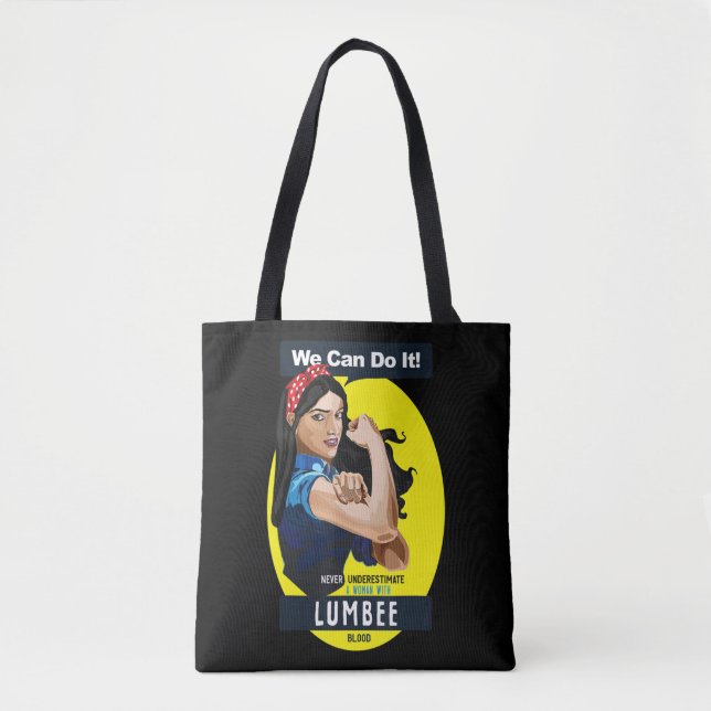 Tote Bag Lumbee Une Indienne Amérindienne N'A Jamais Soumis (Devant)