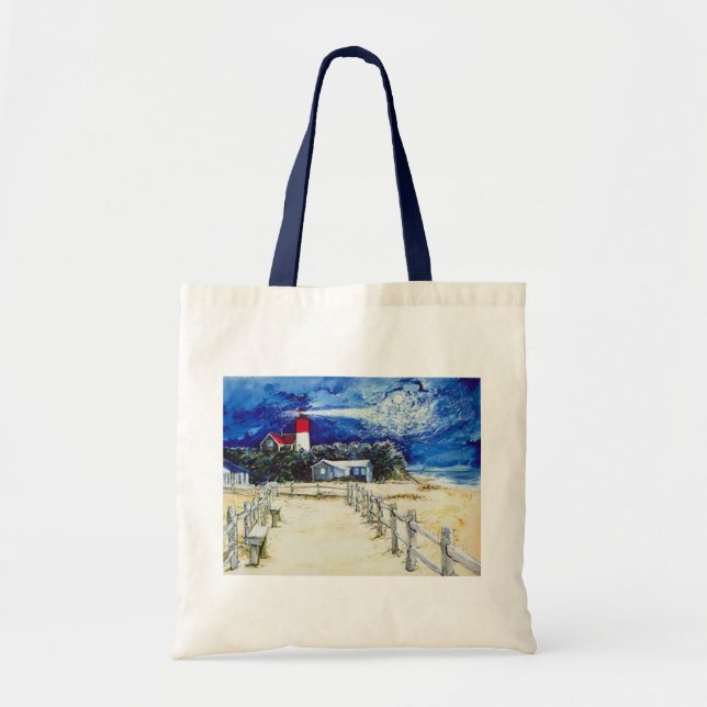 Tote Bag Lumière de Nauset conférant avec la lune (Devant)