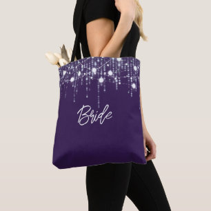 Tote Bag Lumière de suspension violette et blanche
