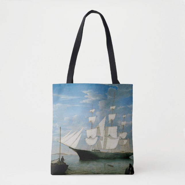 Tote Bag Lumière étoile dans le port de Boston (Devant)