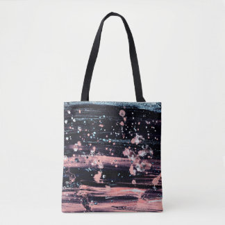 Tote Bag Lumière glamour gris foncé rose