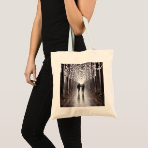 Tote Bag Lumière, ombres et symétrie - sépia