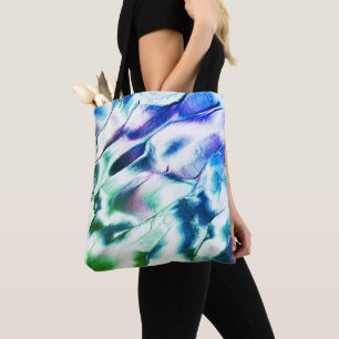 Tote Bag Lumière taillée à partir de métal mat, vert à bleu