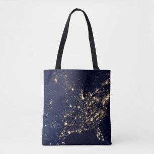 Tote Bag Lumières de la NASA de l'espace Etats-Unis