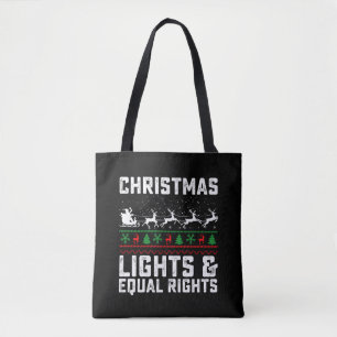Tote Bag Lumières De Noël Et Égalité Des Droits Féministes