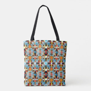 Tote Bag Lumières Ethermiques Bleues, Rouges, Oranges et Ja