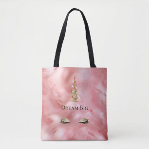 Tote Bag Lumières Unicorne de glam à étincelles rose de fou
