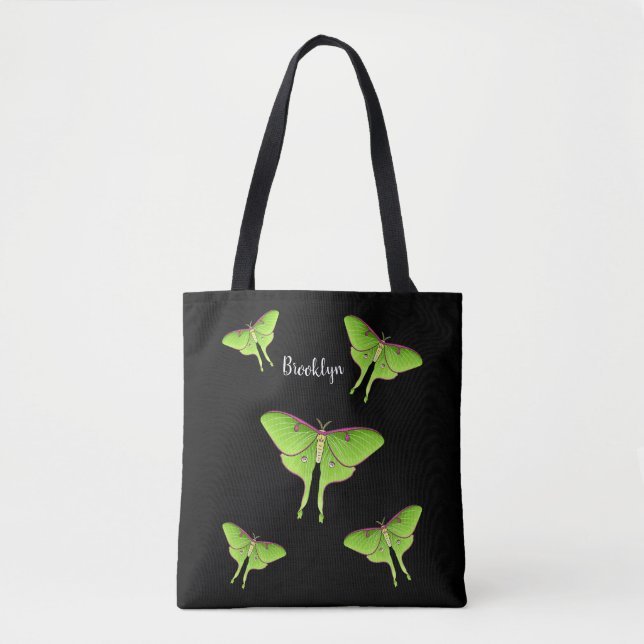 Tote Bag Luna Moth cartoon illustration  (Devant)