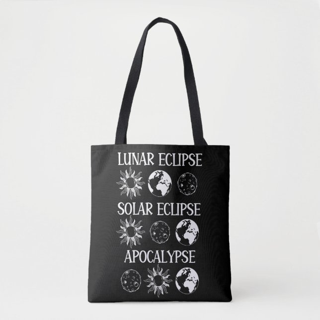 Tote Bag Lunaire Eclipse Solaire Eclipse Apocalypse Espace  (Devant)