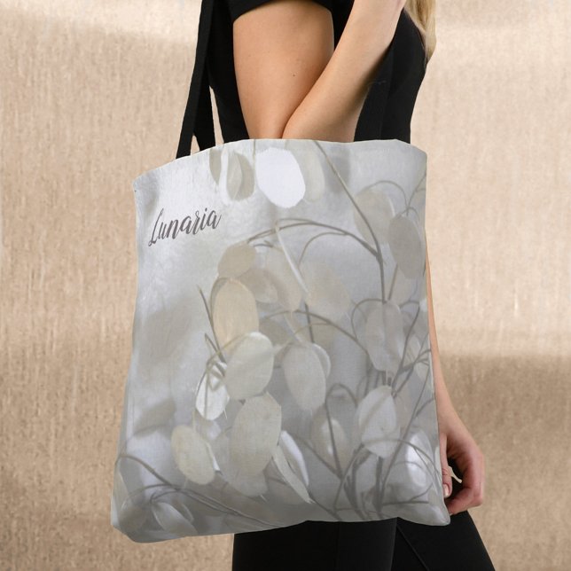 Tote Bag Lunaria Silver Dollar Floral Personnalisé (Créateur téléchargé)