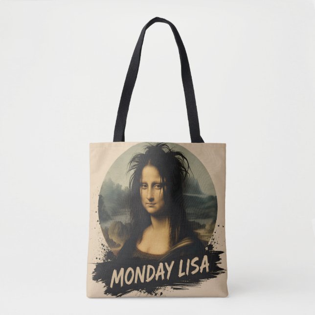 Tote Bag Lundi Lisa Drôle Renaissance Art (Devant)