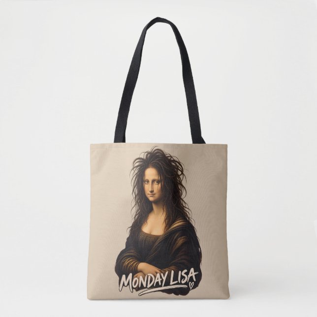 Tote Bag Lundi Lisa Drôle Renaissance Art (Devant)
