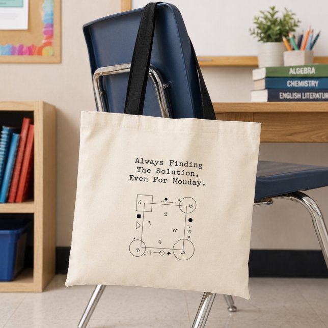 Tote Bag Lundi Solutions Mathématiques | Esprit de Résoluti (Créateur téléchargé)