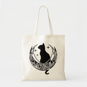 Tote Bag Lune celtique   Étoiles de chats de nuit