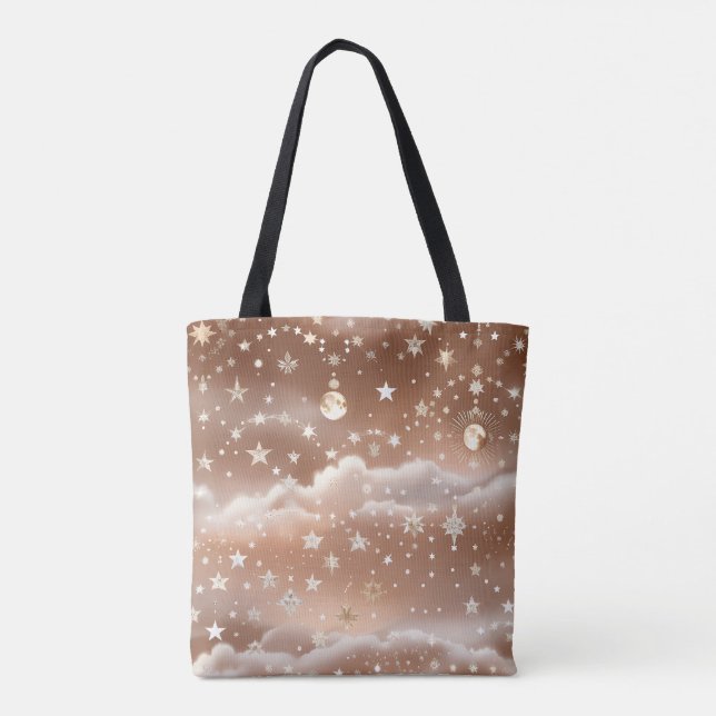 Tote Bag Lune Douce et Chaude Crème de Pêche Esthétique (Dos)