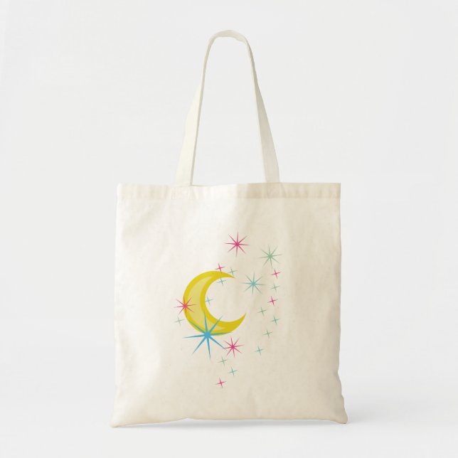Tote Bag Lune et étoiles (Devant)