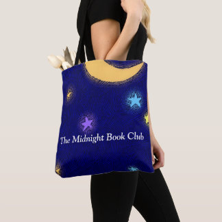 Tote Bag Lune et Étoiles Brillantes Gravure Vintage Personn