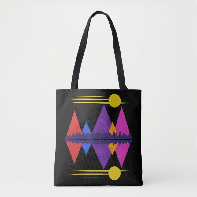 Tote Bag Lune Sur Les Montagnes #5 (Devant)