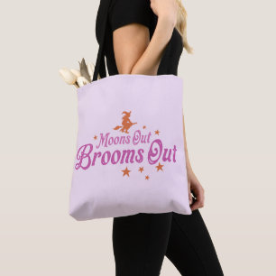 Tote Bag Lunes dehors Balais dehors Étoiles dorées Hallowee