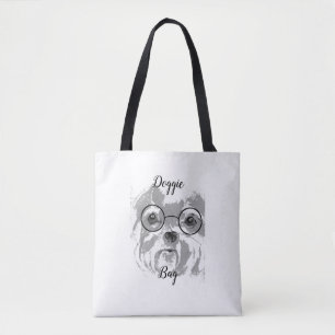 Tote Bag Lunettes Chien Shih Tzu