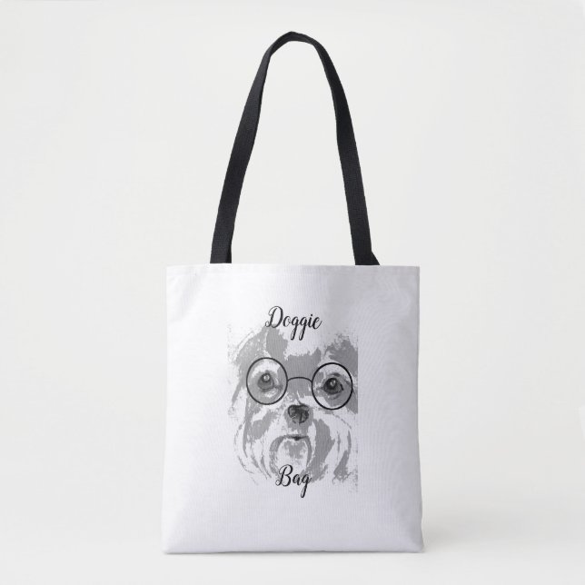 Tote Bag Lunettes Chien Shih Tzu (Devant)