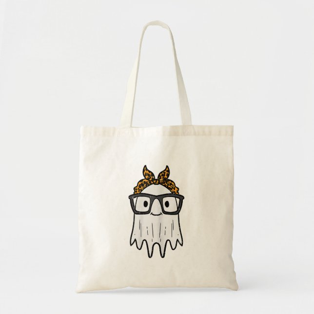 Tote Bag Lunettes de fantôme Halloween Mignonnes (Devant)