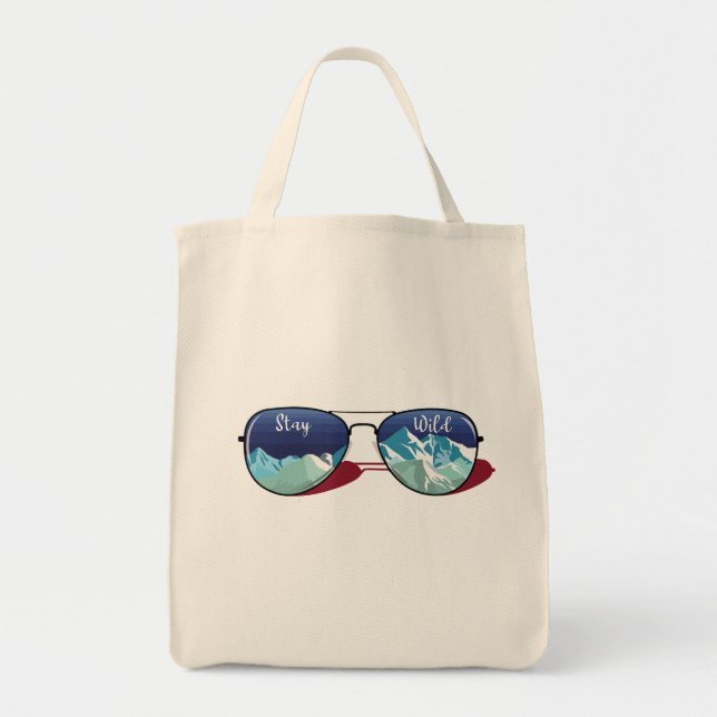 Tote Bag Lunettes de soleil de montagne (Devant)