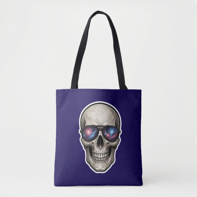 Tote Bag Lunettes étoilées crâne (Devant)