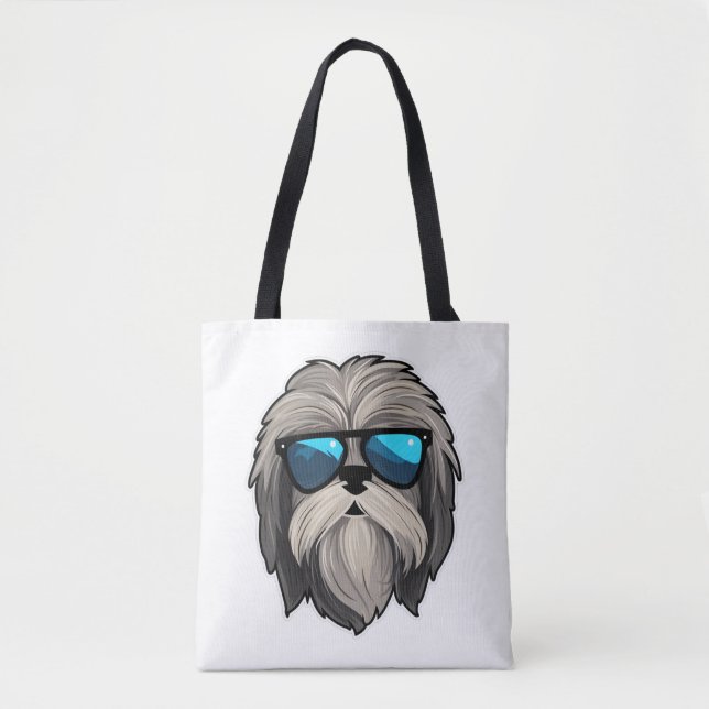 Tote Bag Lunettes sobres Lhasa Apso Classic T-shirt (Devant)