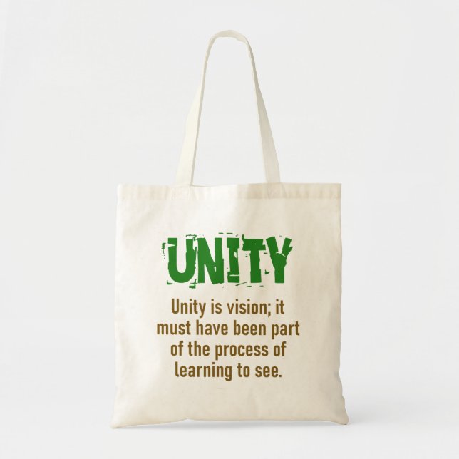 Tote Bag L'unité est la vision - Citation d'unité (Devant)