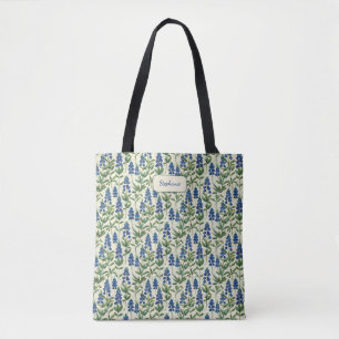 Tote Bag Lupin floral Texas Bluebonnet 