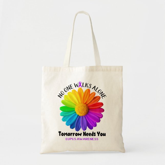 Tote Bag Lupus Sensibilisation Mois Ribbon Cadeaux (Devant)