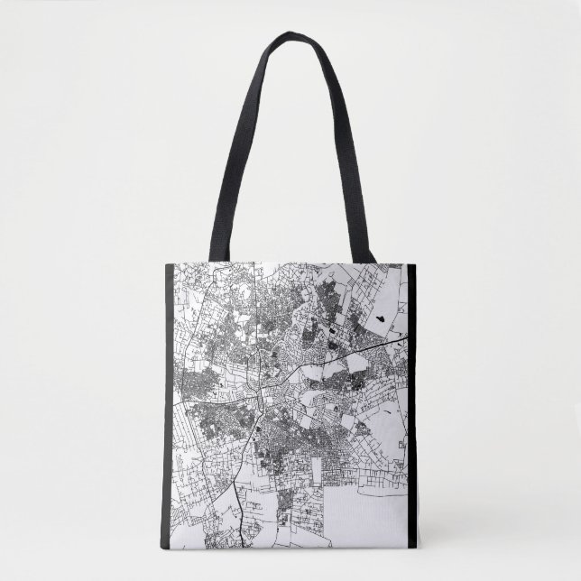 Tote Bag Lusaka Zambia City Map (Devant)