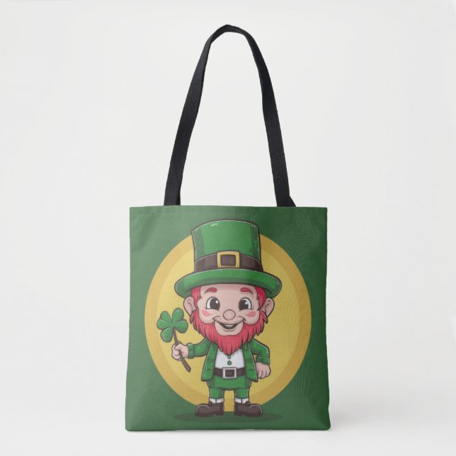 Tote Bag Lutins chanceux et trèfle (Devant)