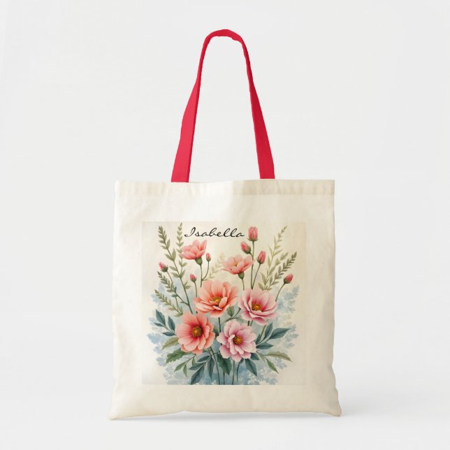 Tote Bag Luxury Trendy Wildflowers Beautiful Collection (Devant)