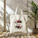 Tote Bag Luxury Whimsical Boho Floral Bridesmaid<br><div class="desc">This luxury whimsical boho floral bridesmaid tote bag is the perfect wedding gift to present your bridesmaids and maid of honor for a rustic wedding. The design features multicolor rose and peony flowers with green foliage,  inspiring natural beauty.</div>