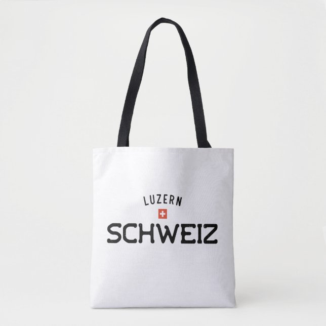Tote Bag Luzern Schweiz (Lucerne Suisse) (Devant)