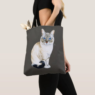 Tote Bag Lynx Point Siamese Chat Personnalisé