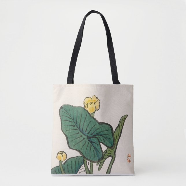 Tote Bag Lys à eau par Kōno Bairei (Devant)