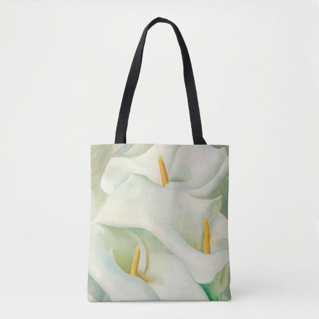 Tote Bag Lys calla blanche art de fleurs Georgia O'Keeffe B (Devant)