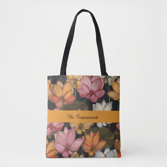 Tote Bag Lys d'eau de Lotus en floraison sur le Fourre-tout (Devant)