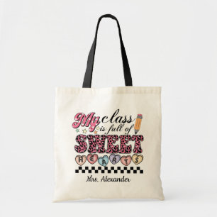 Tote Bag Ma Classe Pleine De Coeurs Doux Personnalisée