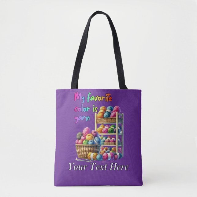 Tote Bag Ma Couleur Favorite Est Le Fil (Devant)